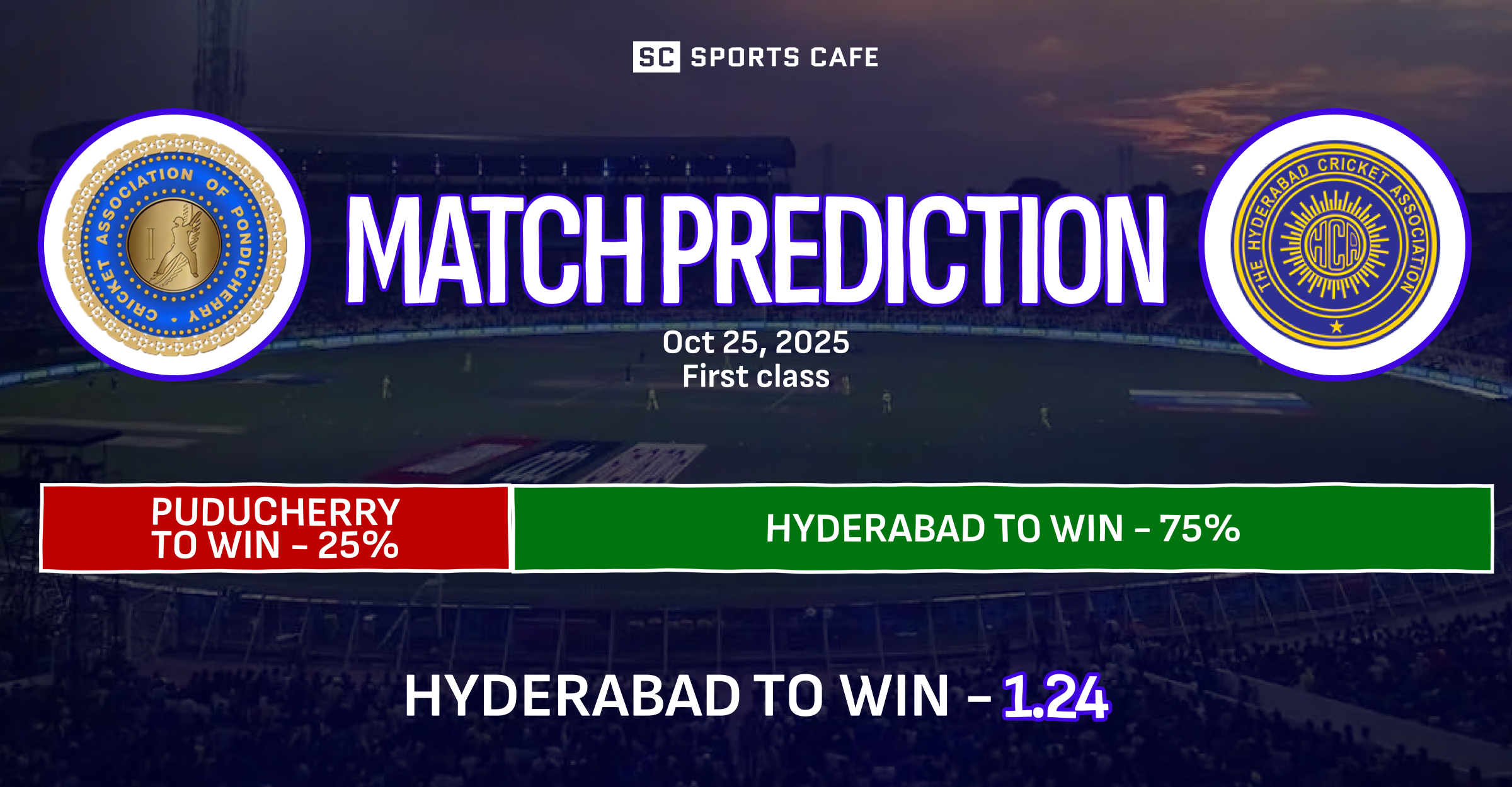 Puducherry vs Hyderabad Match Prediction